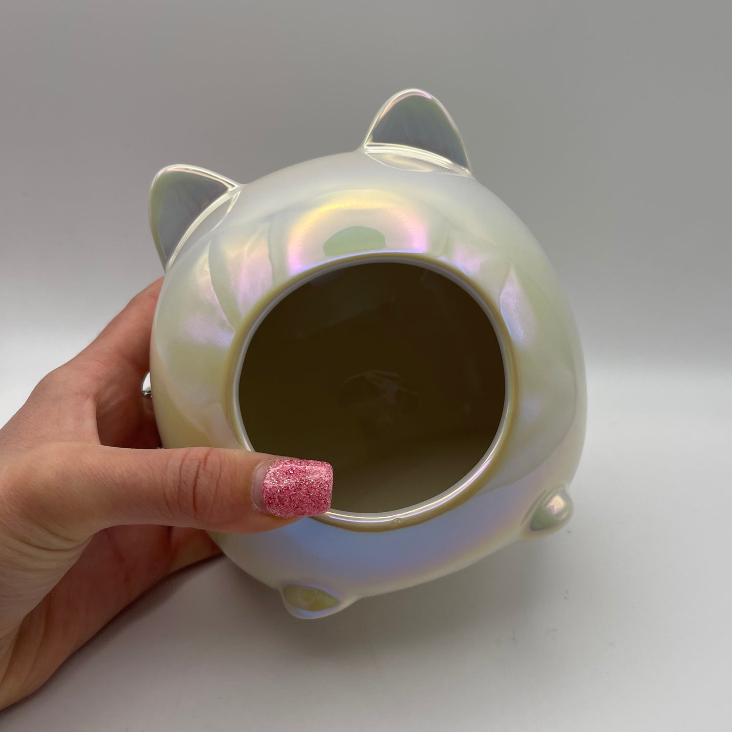 White Holographic Ceramic Hide